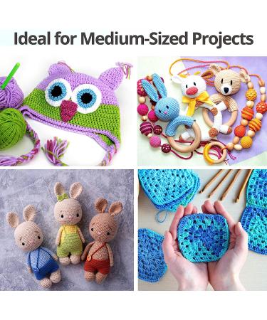 Beginner Crochet Kit for Adults and Kids - Amigurumi and Crocheting Projects - 20 Colors Yarn, Hooks, Book, Bag - All-in-One Crochet Starter Kit - Buy Online on GoSupps.com