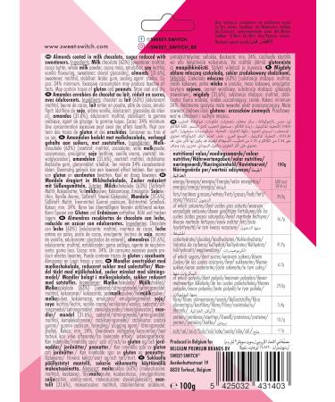 SWEET-SWITCH - 12 x 100 g - Almonds & Chocolate - Sweets - Almonds - Reduced Sugar - Buy Online on GoSupps.com