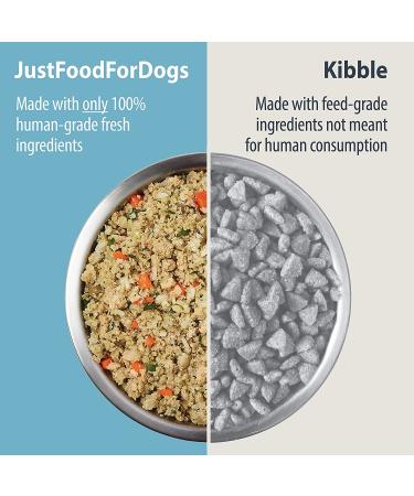 JustFoodForDogs Pantry Fresh Chicken & White Rice Wet Dog Food Pouches - Pack of 12 | Human Quality Ingredients | Natural & Ready to Serve Soft Food for Dogs - Buy Online on GoSupps.com