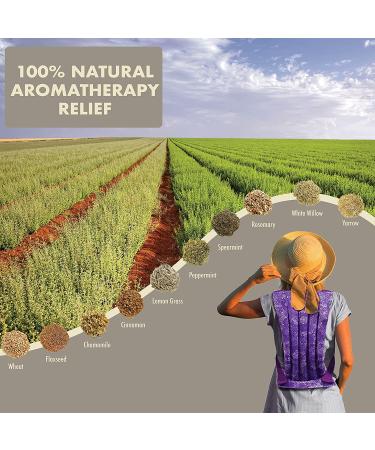 Nature Creation Microwave Heating Pad for Back & Spine - Purple Flowers Design - Hot/Cold Pack for Back Pain Relief - Reusable & Microwavable - 1 Pack - Buy Online on GoSupps.com