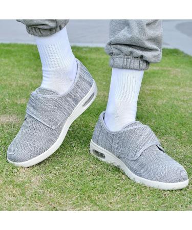 Women's Diabetic Shoes Extra Wide Width Adjustable Strap | Support for Swollen Feet, Edema, Bunions, Plantar Fasciitis | Stylish Outdoor Walking Sneakers - Light Gray, Size 10 - Buy Online on GoSupps.com