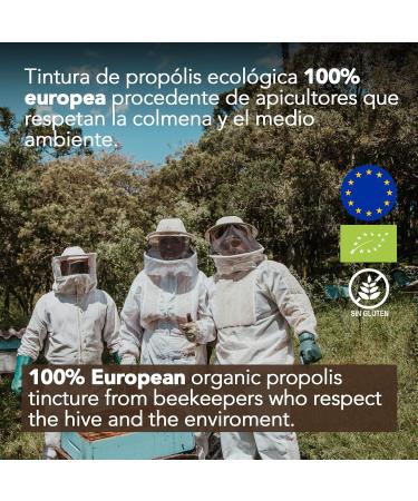 Pack x 2 - Tincture mother of Propolis - 20ml x bottle - ORGANIC - Promotes the well-being of the throat. 100% Natural. Gluten free. Concentrated at 15%. - Buy Online on GoSupps.com