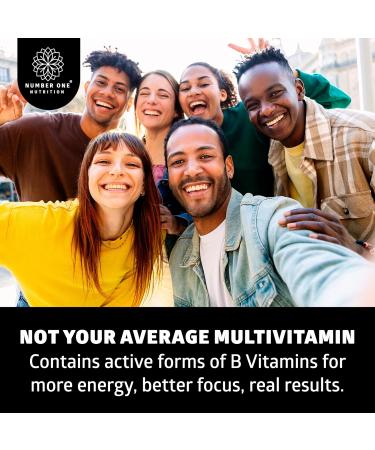 Number One Nutrition Methylated Multivitamin for Women & Men, Natural Daily Multivitamins with Folate, Vitamin B12, Vitamin B2 and B6, Non-GMO, Gluten-Free, 120 Caps - Buy Online on GoSupps.com
