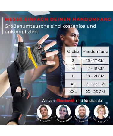 Macciavelli Fitness Gloves for Men & Women - XXL Black Training Gloves for Strength & Weight Training Bodybuilding & Gym Use - Buy Online on GoSupps.com