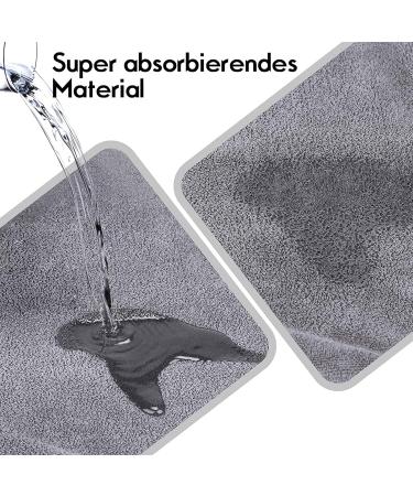 Dog Wadry Coat - Quick Drying Bath Towel for Large & Medium Dogs | Absorbent Adjustable Collar & Waist Bathrobe | Gray M - Buy Online on GoSupps.com