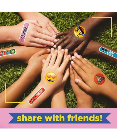 Emoji Kids Assorted Bandages 100 ct - Super Fun Designs | Adhesive Antibacterial Bandages for Cuts, Scrapes, Burns - Easter Basket Stuffers for Kids - Buy Online on GoSupps.com
