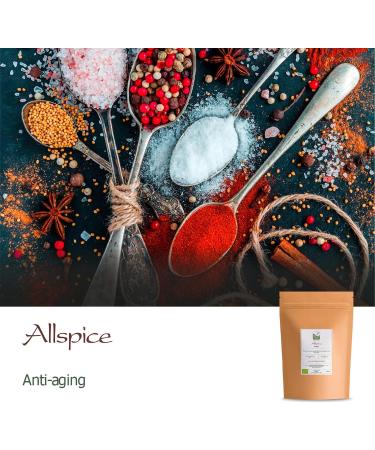 Allspice Whole Berries Organic Spice - All Spice Berry Seasoning - Also called Jamaican Pepper - 350g - Buy Online on GoSupps.com
