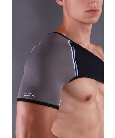 LOREY High-Quality Open-Pored Neoprene Shoulder Bandage XL - Right Side | International Shipping Available - Buy Online on GoSupps.com