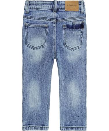 KIDSCOOL SPACE Baby Boys Jeans 5-6 Years Blue | Elastic Band | Straight Fit Ripped Denim Pants - Buy Online on GoSupps.com