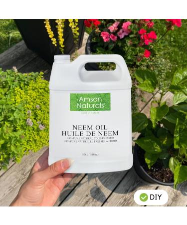 Neem Oil 3.78 Litres / 1 Gallon / 128 oz -100% Pure & Natural Cold Pressed Multipurpose uses DIY recipes Amson Naturals. 3.78 l (Pack of 1) - Buy Online on GoSupps.com