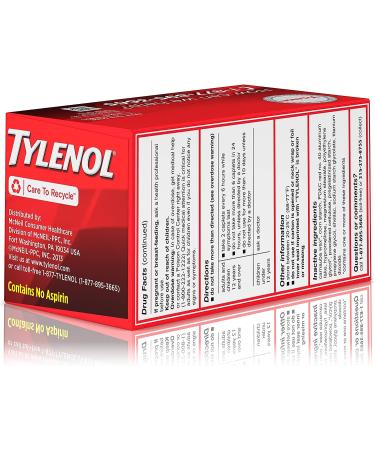 Tylenol Extra Strength 500mg Caplets - 225 ct Pain & Fever Relief - Buy Online on GoSupps.com