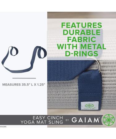 Gaiam Easy-Cinch Yoga Mat Sling - Navy | Convenient Sling for Yoga Mats (1 Count, Mat Not Included) - Buy Online on GoSupps.com