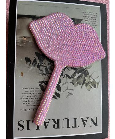 Sparkling Lip-Shaped Handheld Mirror Diamond Painting - Glitter Rhinestones Mirror - Bling Gift for Girlfriends, Wife, Mom - Pink DIY - Buy Online on GoSupps.com