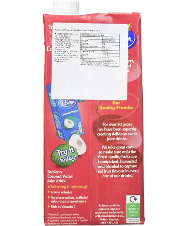 Rubicon Pomegranate Juice Exotic Fruit 1 kg - Pack of 4 - Buy Online on GoSupps.com