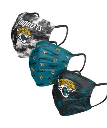 Jacksonville Jaguars NFL Womens Matchday Face Cover - Adult - 3 Pack