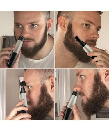 Wahl Groomsman Lithium Ear Nose Brow Trimmer 5560-2801 for Men Women - Facial Hair & Eyebrow Trimming with 2 Heads - Buy Online on GoSupps.com