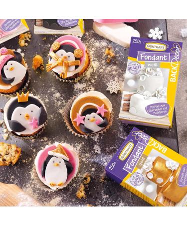 G nthart 250g White Fondant - 100% Vegan Palm Oil-Free Tear-Resistant Cake Decorating & Modeling | International Shipping - Buy Online on GoSupps.com