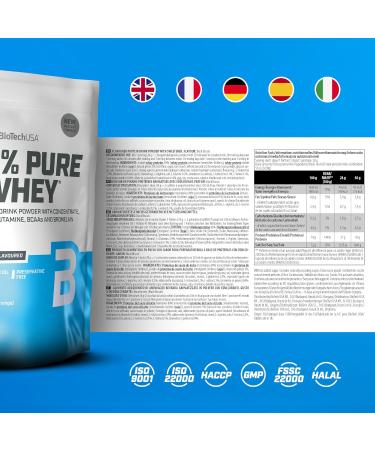 Buy Biotechusa 100% Pure Whey Protein Powder - 21g Protein BCAA & Glutamine | Gluten-Free Palm Oil-Free | 1kg Black Biscuit - International Shipping Available - Buy Online on GoSupps.com