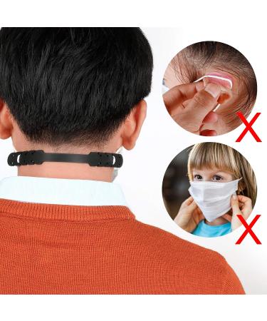 Welsberg 10x Black Mask Hooks - Adjustable Silicone Ear Strap Extension for Mouth Cover Masks - Buy Online on GoSupps.com