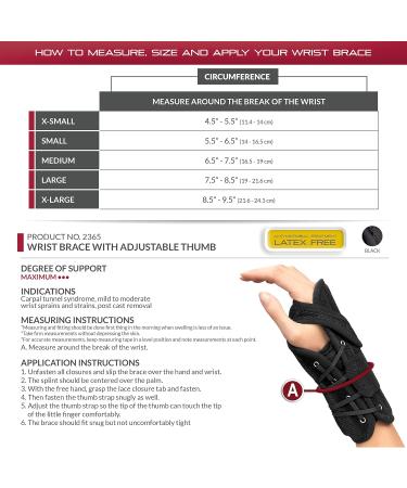 Buy OTC Wrist Brace - Adjustable Thumb Strap Support for Left Hand Small | International Shipping Available - Buy Online on GoSupps.com