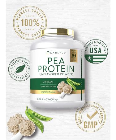 Carlyle Pea Protein Powder 7lb - Unflavored | 29G Protein | Non-GMO, Gluten and Soy-Free | Vegetarian-Friendly - Buy Online on GoSupps.com