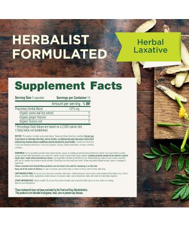 Traditional Medicinals - Smooth Move Laxative Capsules - Contains Organic Senna - Natural Herbal Constipation Relief - 50 Capsules (3 Pack) Smooth Move Capsules 50 Ounce (Pack of 3) - Buy Online on GoSupps.com