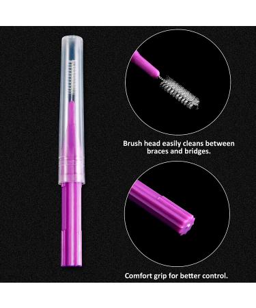 100-Piece Interdental Brush Set for Oral Hygiene - Dental Flossing Tool with Stylish Colors - Buy Online on GoSupps.com
