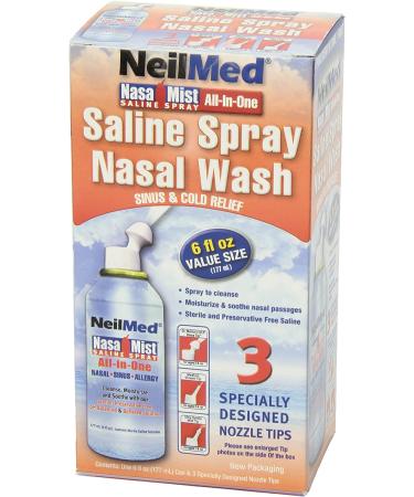 NeilMed NasaMist Multi-Purpose Saline Spray - 6.3 Fl Oz | Nasal Relief & Hydration - Buy Online on GoSupps.com