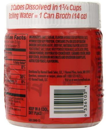 Herbox Beef Bouillon Cubes 25 Cubes - 3.25oz (Pack of 6) - Buy Online on GoSupps.com