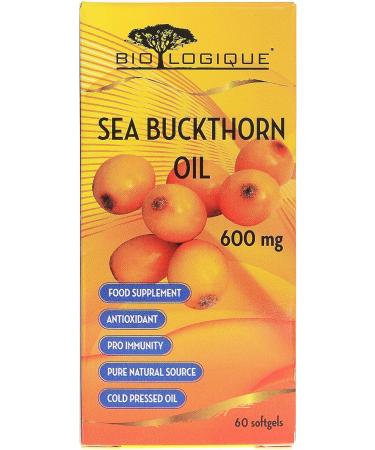 Sea Buckthorn Oil 600mg - Antioxidant Protection Sun Skin Prep & Pigmentation Regulator | 60 Cold-Pressed Capsules - Buy Online on GoSupps.com