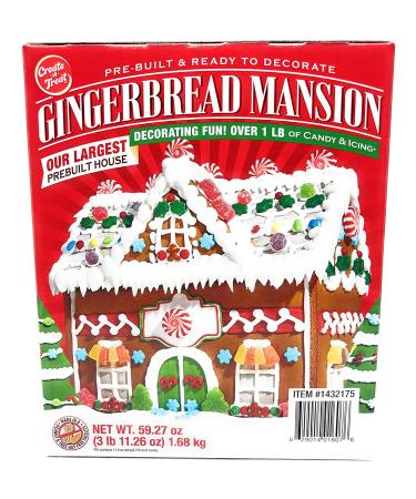 Create-A-Treat Pre-Built Mansion Gingerbread House Kit - Largest 59.27 oz - Perfect Holiday DIY Project - Buy Online on GoSupps.com