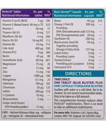 Perfectil by Vitabiotics Plus Skin Extra Support Tablets & Capsules x 28 - Buy Online on GoSupps.com