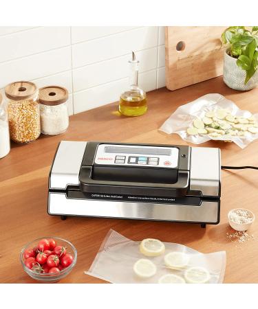 Nesco Deluxe Food VS-12 Vacuum Sealer Kit - 130 Watts, Bags, Viewing Lid, Compact Silver - Buy Online on GoSupps.com