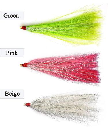 FUSIGO Fishing Bucktail Teaser Kit - Saltwater Cod Bucktail Lures - 9pcs/18pcs Mixed Colors - Buy Online on GoSupps.com