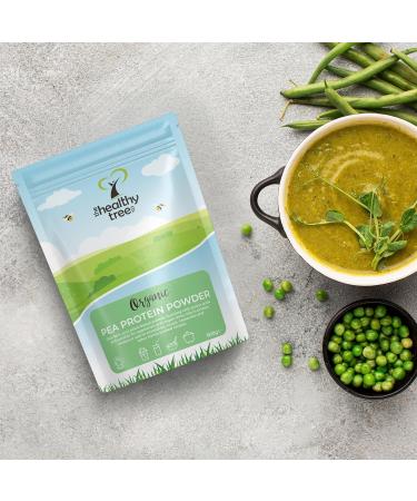 Organic European Pea Protein Powder for Muscle Growth & Recovery - 600g Unflavoured - Non-GMO, Keto & Gluten-Free | TheHealthyTree Company - Buy Online on GoSupps.com