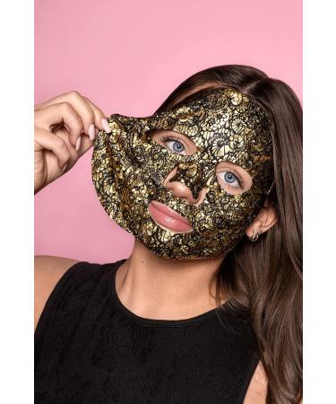 Yeauty Beauty Boost Tuchmask - Gold Foil & Cotton Layer for Perfect Complexion | 1 Piece Black/Gold | Smooth & Enhance Your Skin - Buy Online on GoSupps.com
