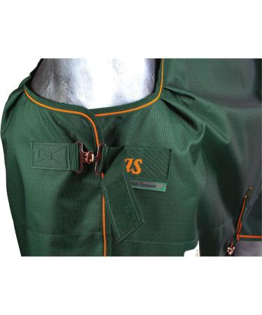 Marengos by Bucas 1200D Winter Blanket | Breathable Waterproof Turnout | Green/Orange | 125cm (100g/m Filling) - Buy Online on GoSupps.com