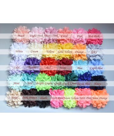 PrettyBoutique Girls Kids Women Chiffon Flower Hair Clip Alligator Clip Party Wedding (10cm Cream) - Buy Online on GoSupps.com