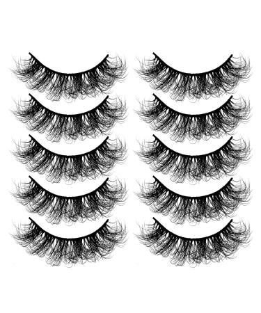 Shop Sibba 5D Faux Mink Eyelashes - 10 Pairs of Dramatic 20mm Wispy & Fluffy Extensions for Stunning Eye Makeup - Buy Online on GoSupps.com