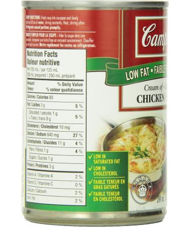 Campbell's Low Fat Cream Of Chicken Soup 284ml 24-Count 284 ml (Pack of 24) - Buy Online on GoSupps.com