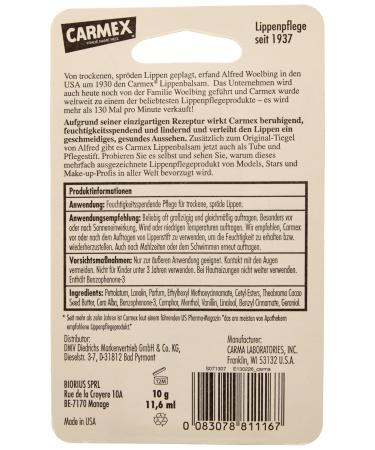 Carmex Cherry Lip Balm Tube - Pack of 12 (12 x 10 g) | Hydrating Soothing & International Shipping Available - Buy Online on GoSupps.com