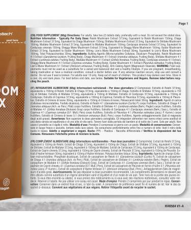 Mushroom Complex with Reishi Shiitake Maitake Chaga Lions Mane Cordyceps and more 120 Vegan Capsules Mushroom Complex Pills from Horbaach - Buy Online on GoSupps.com