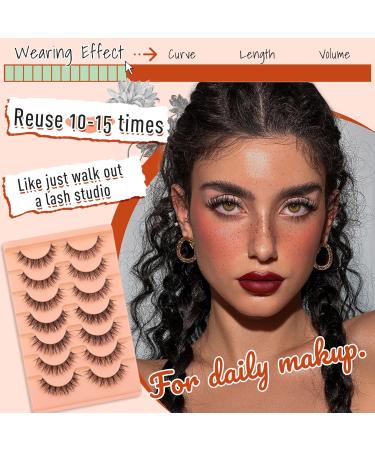 Goddvenus 14mm CC Curl Russian Strip Lashes - Natural Wispy Fluffy False Eyelashes - Buy Online on GoSupps.com
