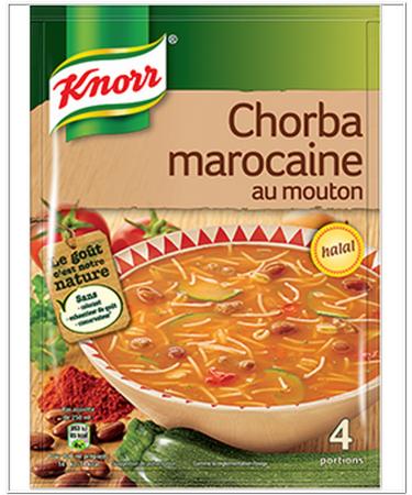 Knorr Knorr Moroccan Chorba Soup with Halal Mutton for 4 People 100g - Pack of 6
