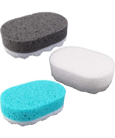 3x Two Sided Exfoliating Bath Sponges - Relaxing Body Scrubbers - Buy Online on GoSupps.com