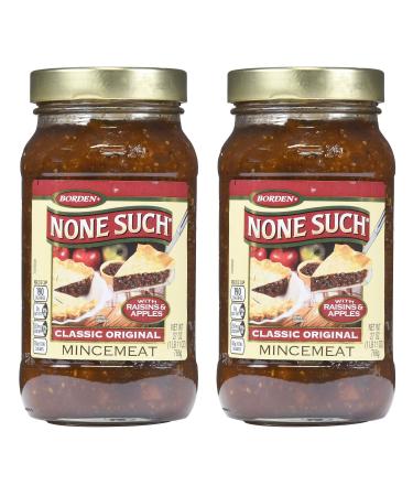 Borden Naturals Mincemeat Pie Filling and Topping | (2) 27 Ounce Jar  Gourmet, All Natural, and Free of High Fructose Corn Syrup!