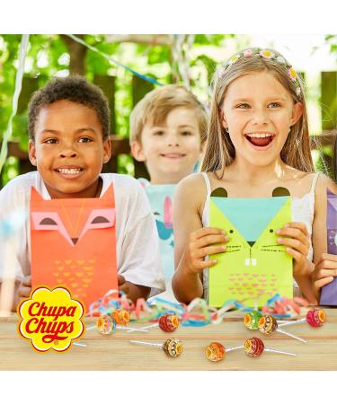  Chupa Chups Chupa Chups - Bag of 30 Mini Lollipops - Assorted Flavors - Chupa Chups Cola and Strawberry Orange and Apple Flavors - Fruit Pulp Lollipops - 0% Fat - 180g - Buy Online on GoSupps.com