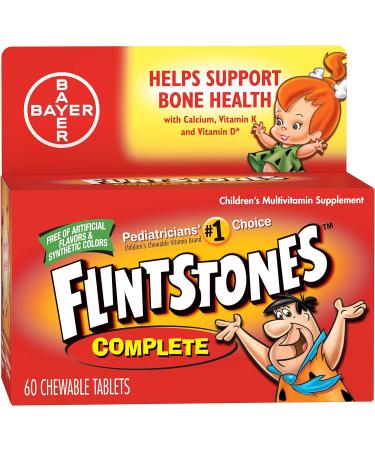 Flintstones Children's Complete Multivitamin Chewable Tablets 60-Count - Fruit Flavor | Pack of 1 - Buy Online on GoSupps.com