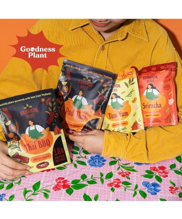 Goodness Plant Bangkok Bites Protein Chips Tom Yum Flavor 30g | High-Protein Plant-Based Snack Vegan & Gluten-Free Crunchy Thai Street Food Inspired Chips Tom Yum 1 Ounce (Pack of 3) - Buy Online on GoSupps.com