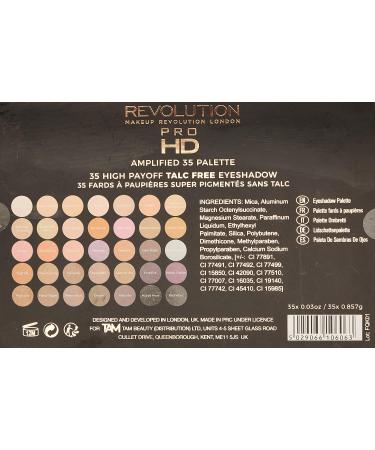 Revolution Pro HD Amplified 35 Eyeshadow Palette - Warm Neutrals | International Shipping Available - Buy Online on GoSupps.com